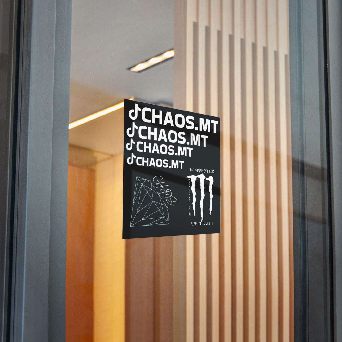 Edgy Die-Cut Stickers - 'CHAOS.MT' Designs