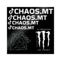 Edgy Die-Cut Stickers - 'CHAOS.MT' Designs