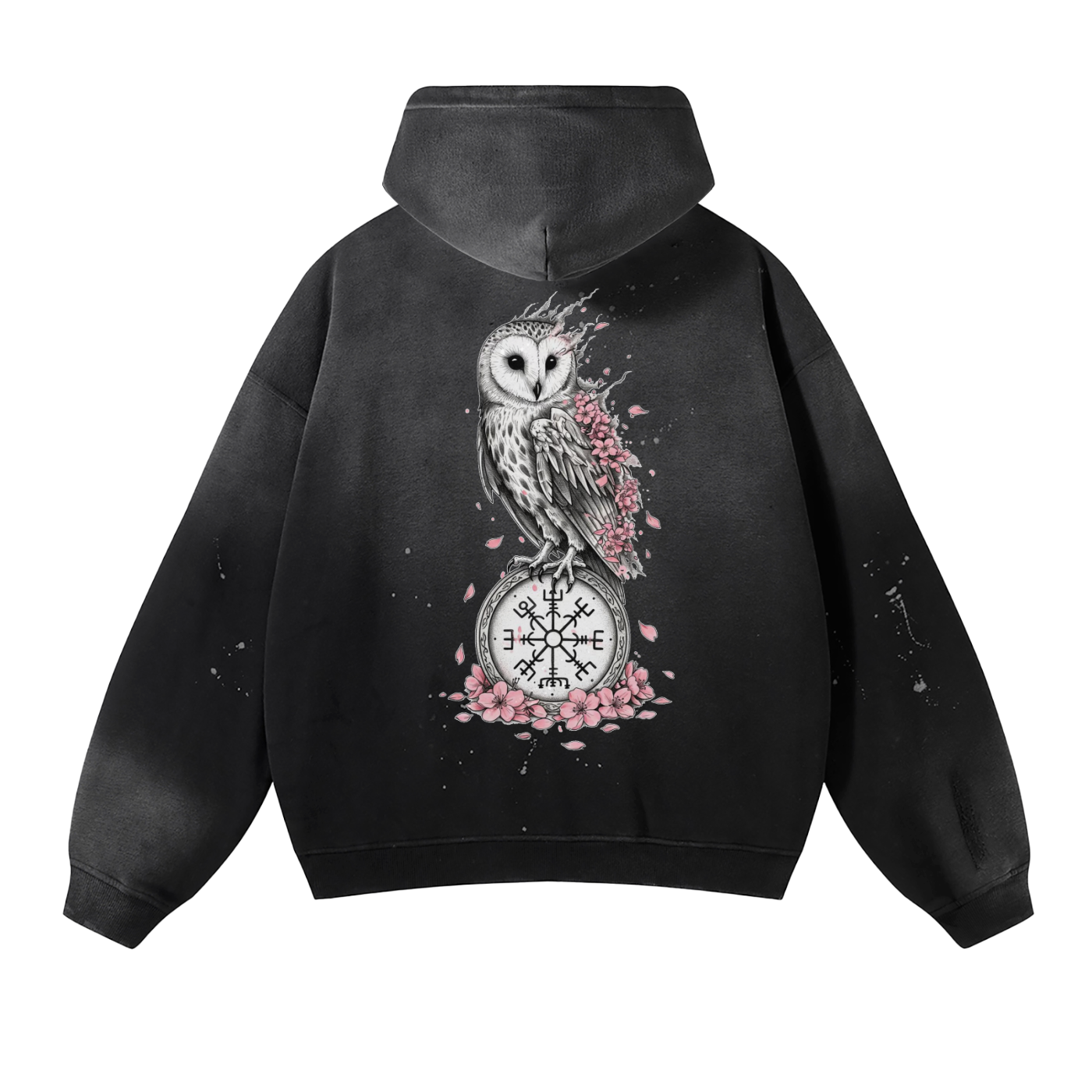 Washed NORDIC OWL Hoodie
