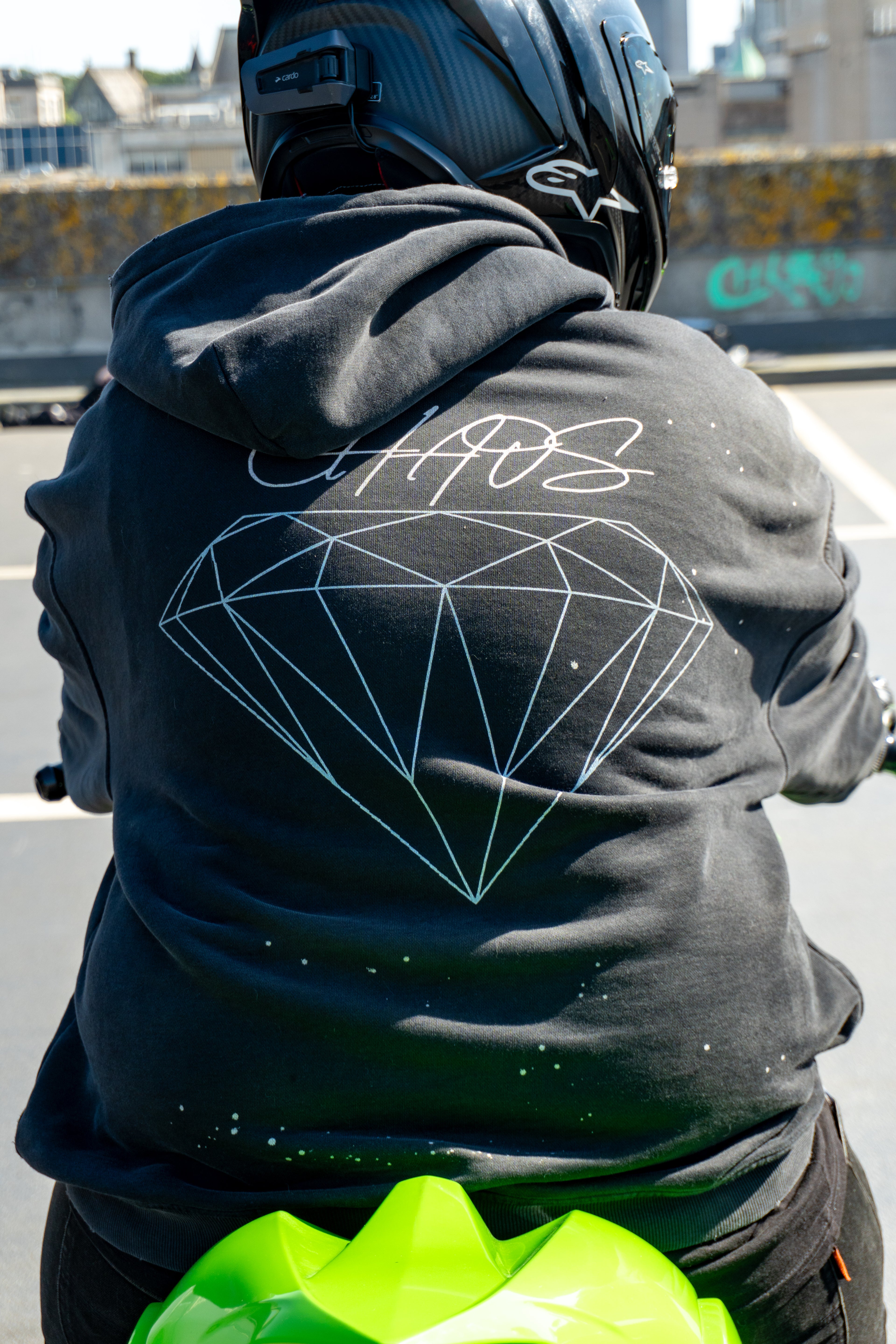 Vintage Wash Frayed Fleece Hoodie
