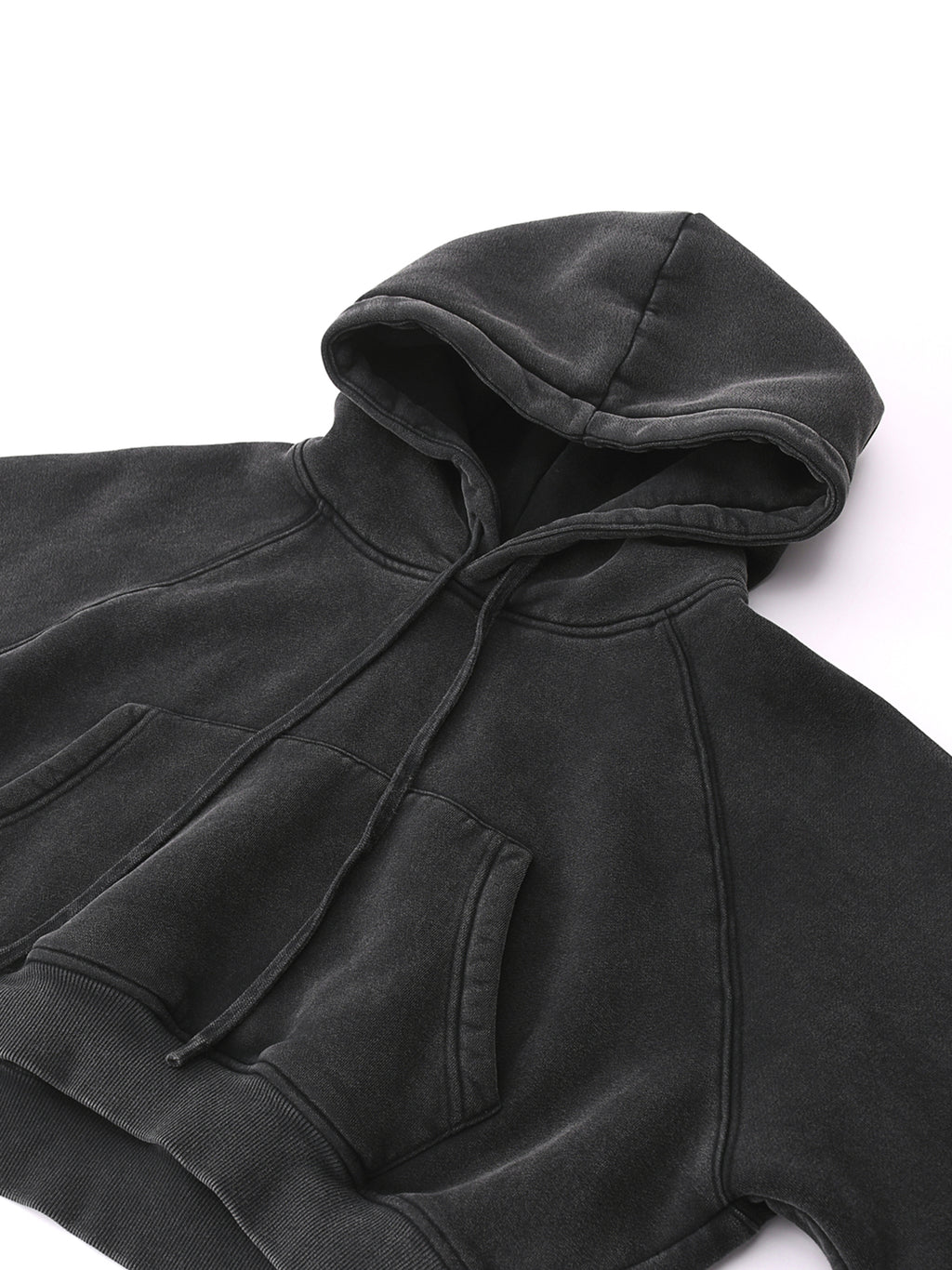 Cropped Zip-Through Hoodie