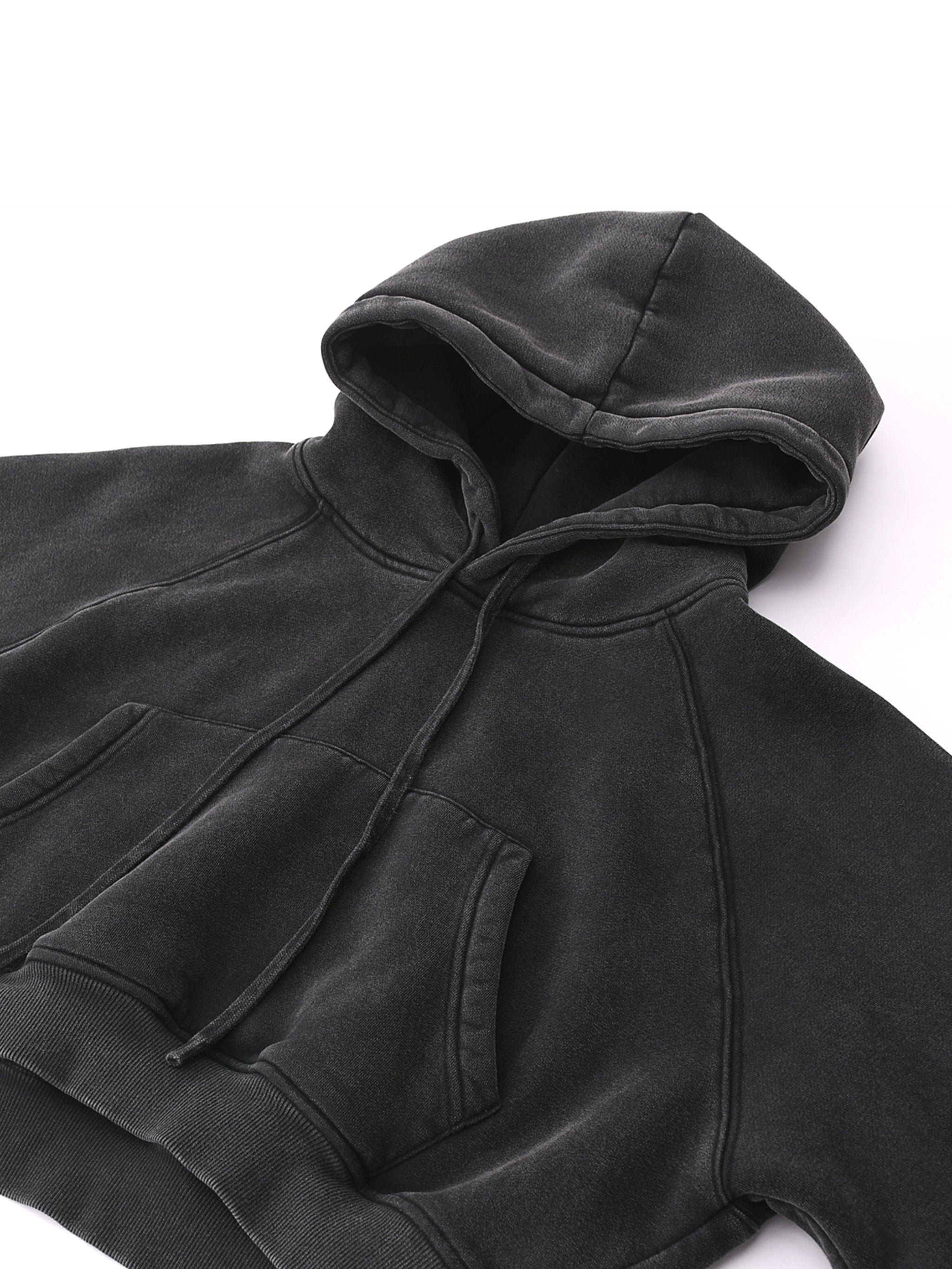 Cropped Zip-Through Hoodie