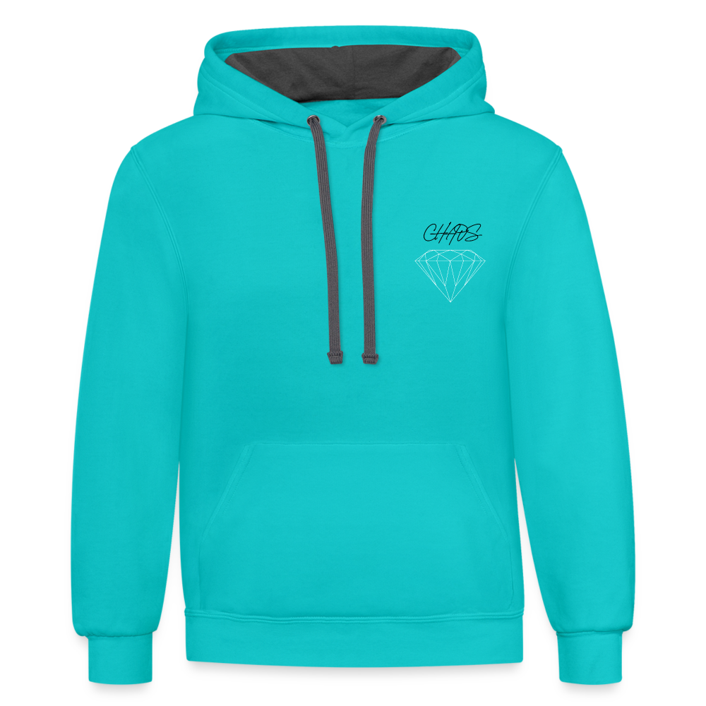 Hoodie CHAOS - scuba blue/asphalt