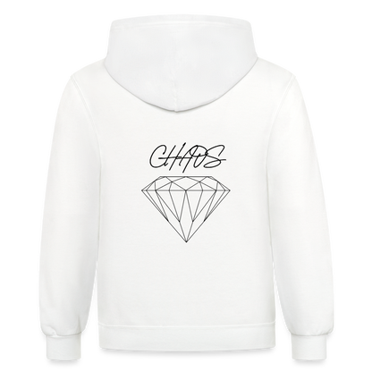 White CHAOS Diamond Hoodie - white/gray