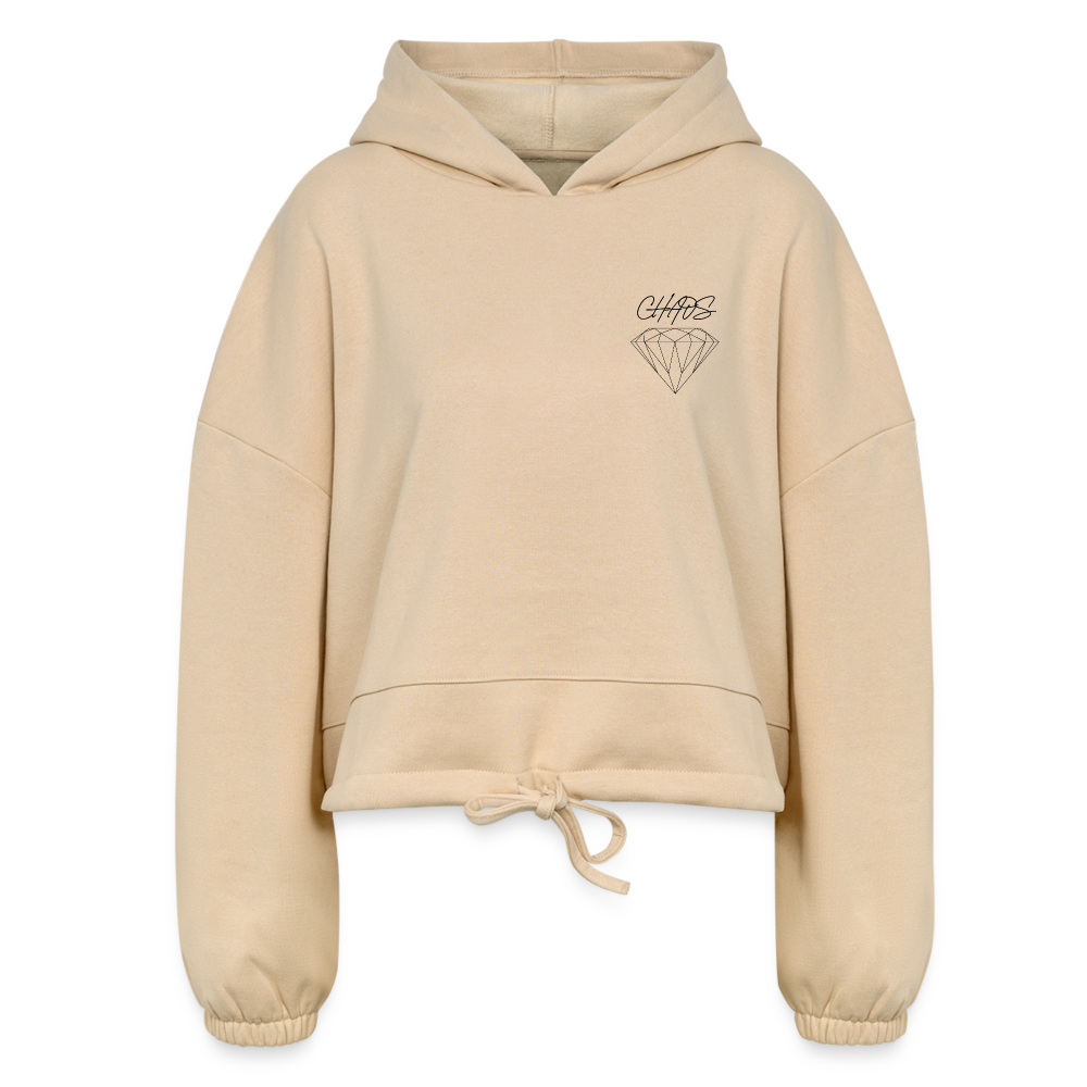 Women’s Cropped Chaos Diamond Hoodie - nude