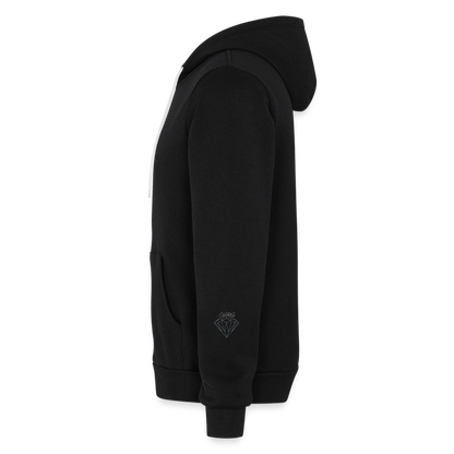 Unisex Zip Diamond Chaos Hoodie - black