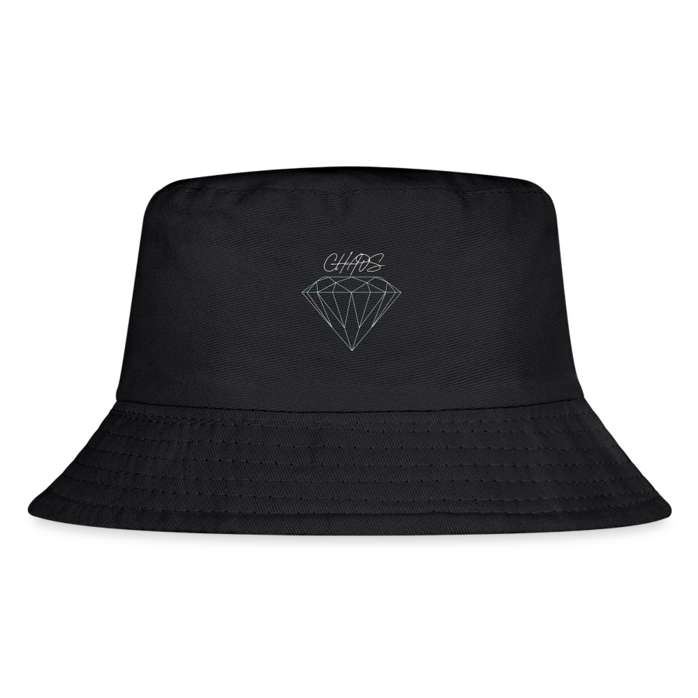 Kid's Diamond Chaos Bucket Hat - black