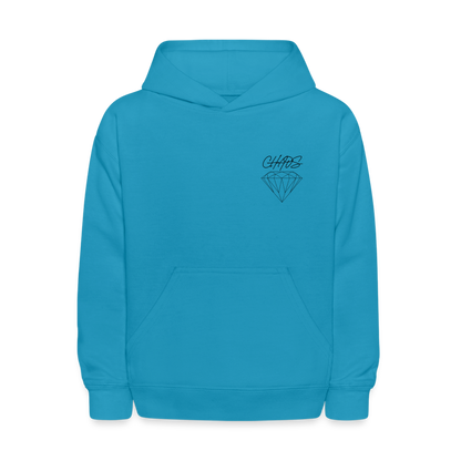 Kids' Diamond Chaos Hoodie - turquoise