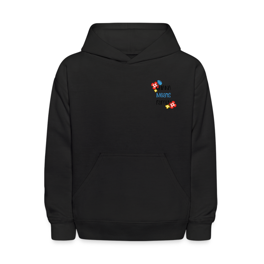 Kids' Stitch & Angel Hoodie - black