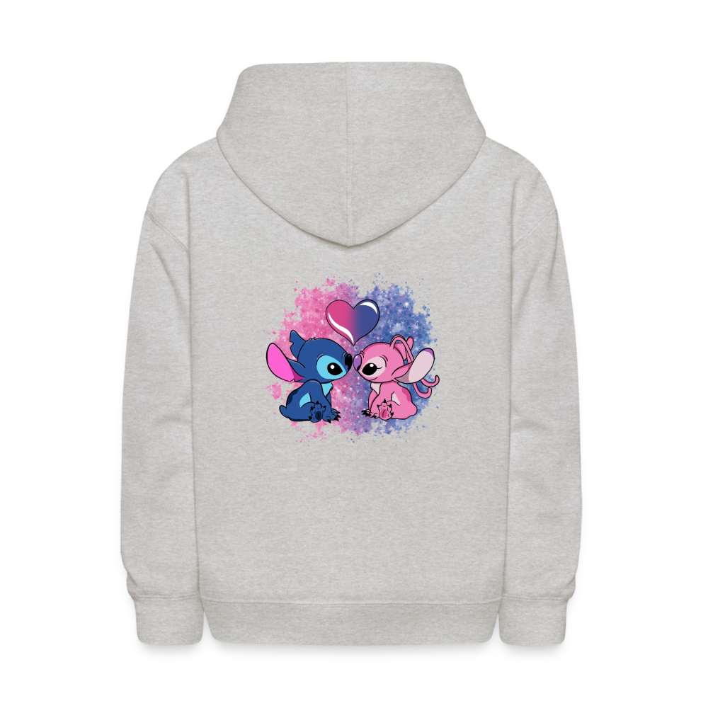 Kids' Stitch & Angel Hoodie - heather gray