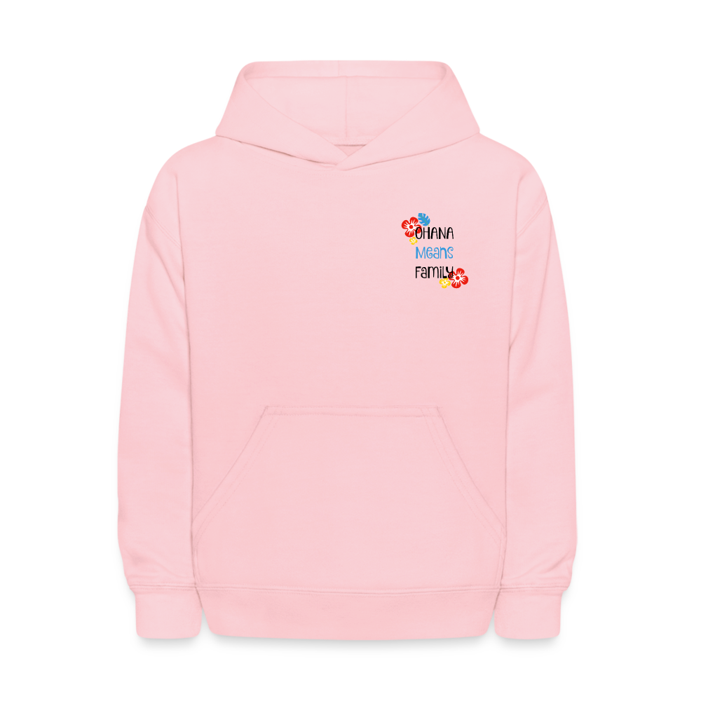 Kids' Stitch & Angel Hoodie - pink