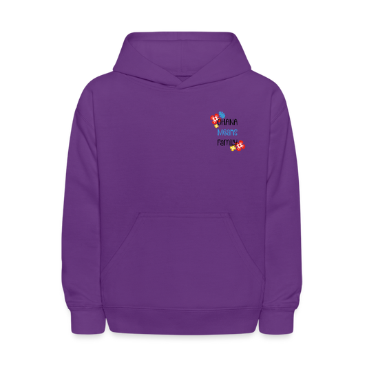 Kids' Stitch & Angel Hoodie - purple