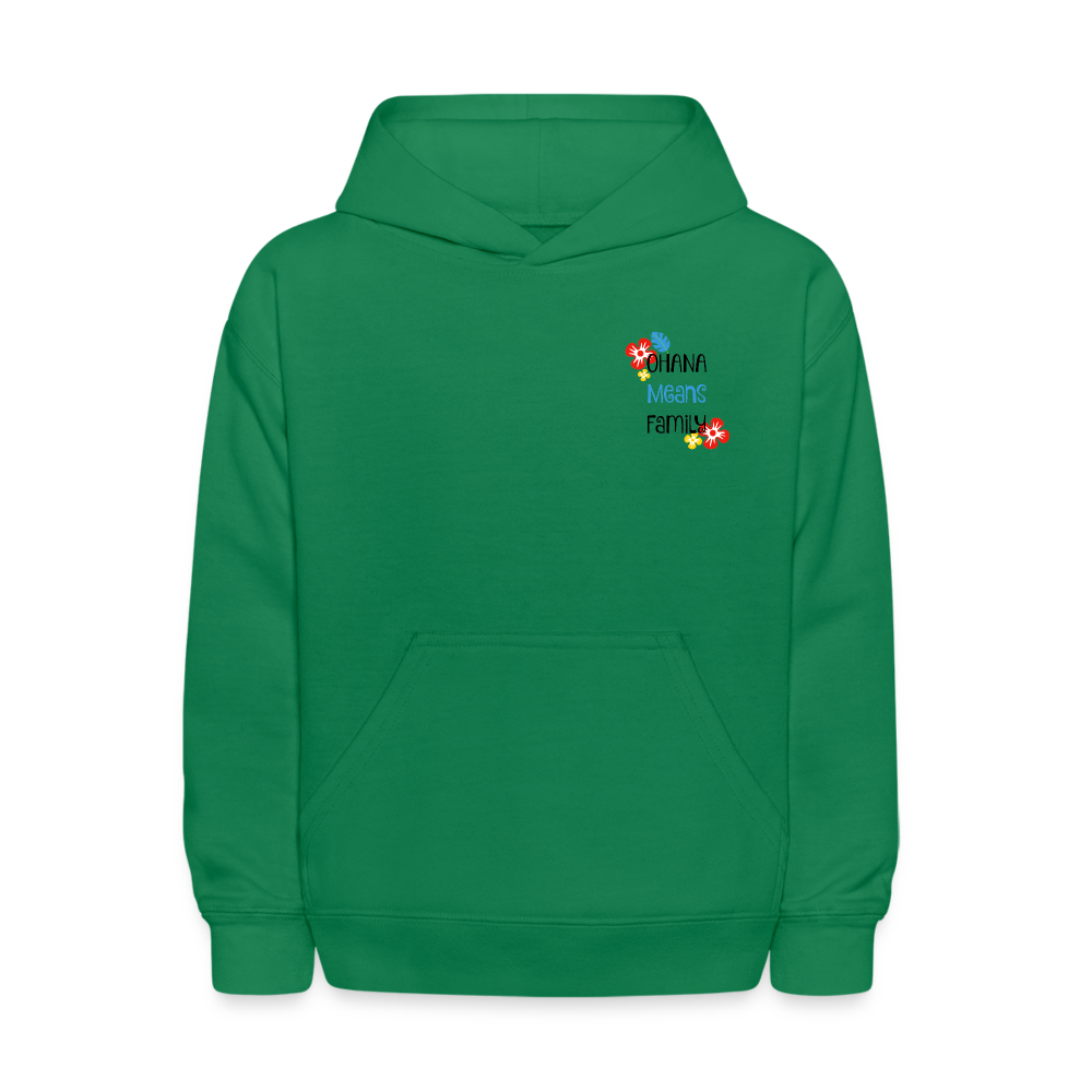 Kids' Stitch & Angel Hoodie - kelly green